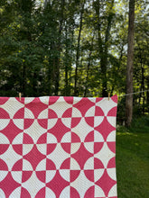 Load image into Gallery viewer, red - old mill wheel quilt
