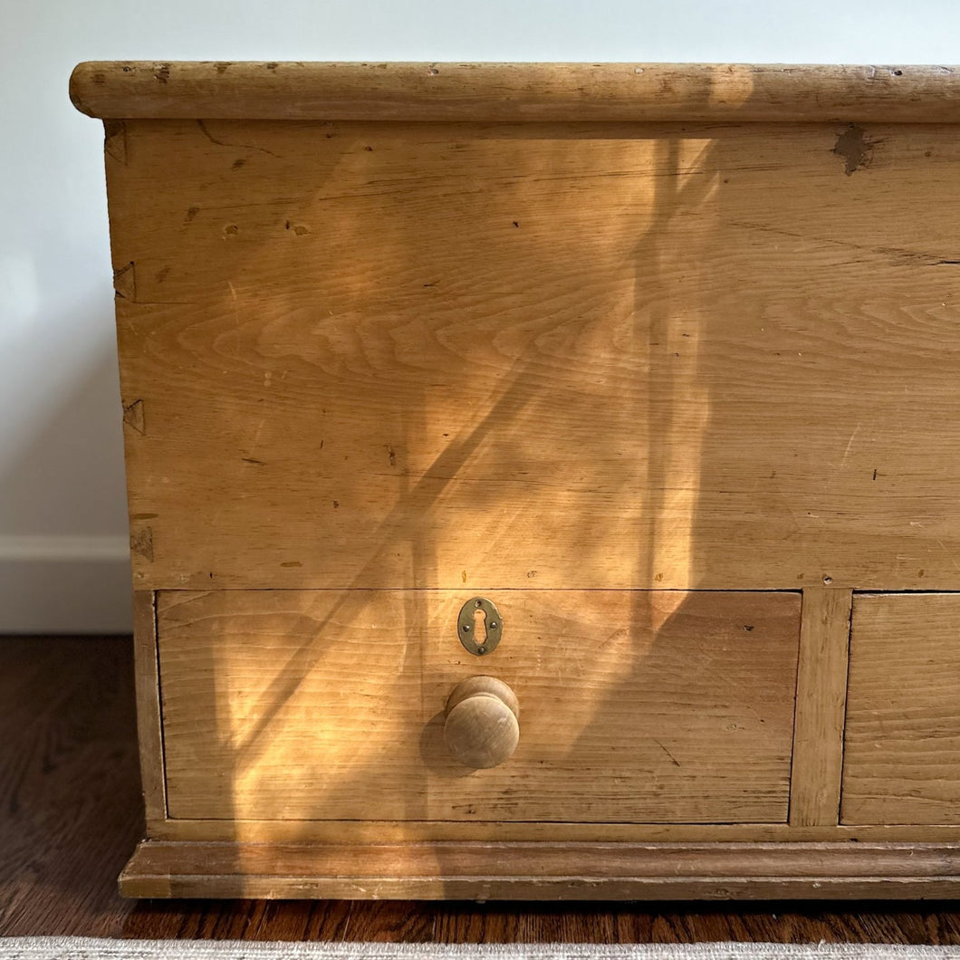 19th century english pine chest