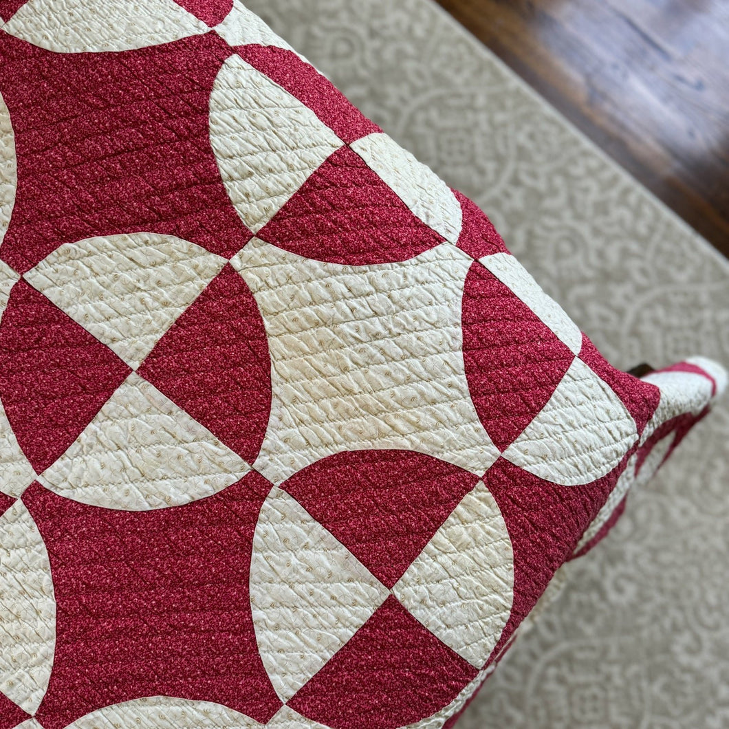 red - old mill wheel quilt