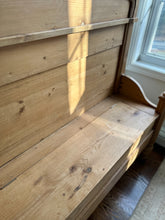 Load image into Gallery viewer, 19th century english pine bench with storage
