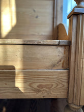 Load image into Gallery viewer, 19th century english pine bench with storage
