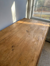 Load image into Gallery viewer, antique pine desk with turned legs
