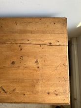 Load image into Gallery viewer, antique pine desk with turned legs
