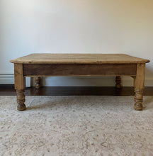 Load image into Gallery viewer, antique english pine coffee table
