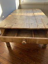 Load image into Gallery viewer, antique english pine coffee table
