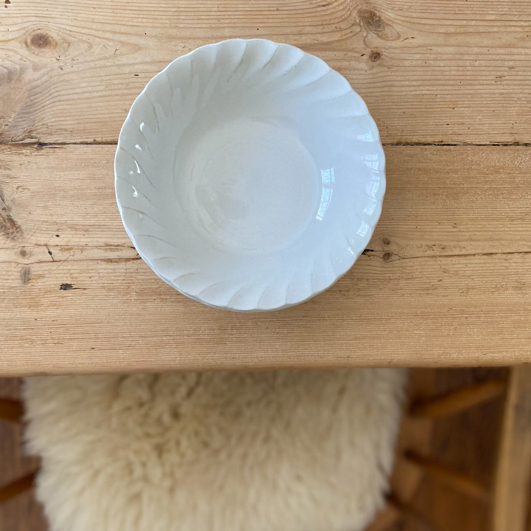 english ironstone round swirl trinket bowl